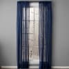 Striped Medallion Lace Panels - 84" Panel Navy