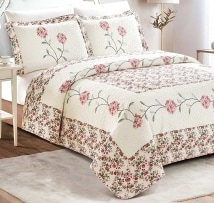 Carnation Embroidered Bedspreads or Shams