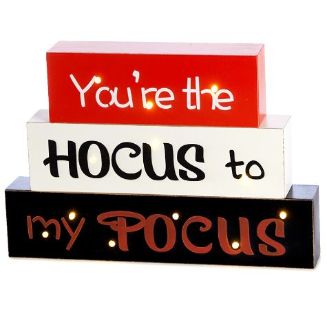 Lighted Block Signs - Hocus to my Pocus