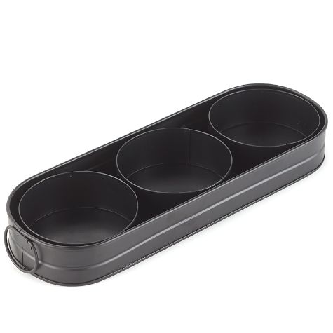Metal Serving Collection - 4-pc Condiment Serving Tray