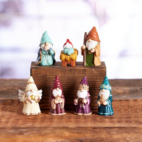 Gnome or Snowman Character Nativity Sets