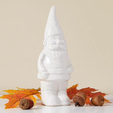 White Ceramic Gnome