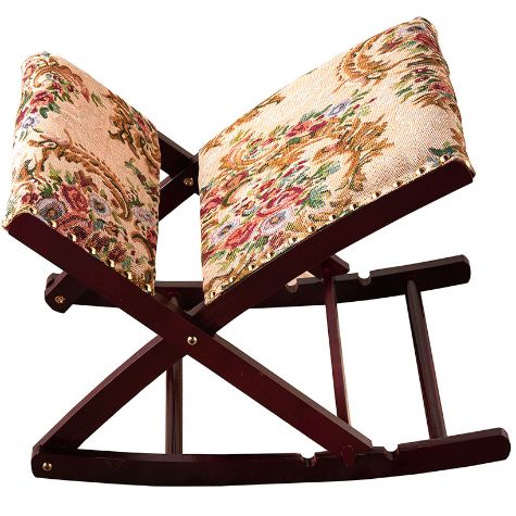 Foldable Upholstered Rocking Footrests - Floral