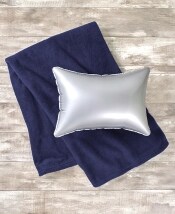 Travel Blanket and Inflatable Pillow Set