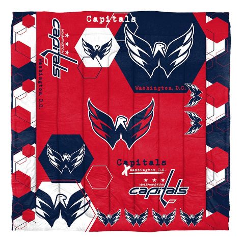 NHL Hexagon Comforter Sets - Capitals Full/Queen