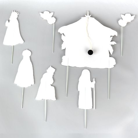 Lighted Nativity Yard Stakes
