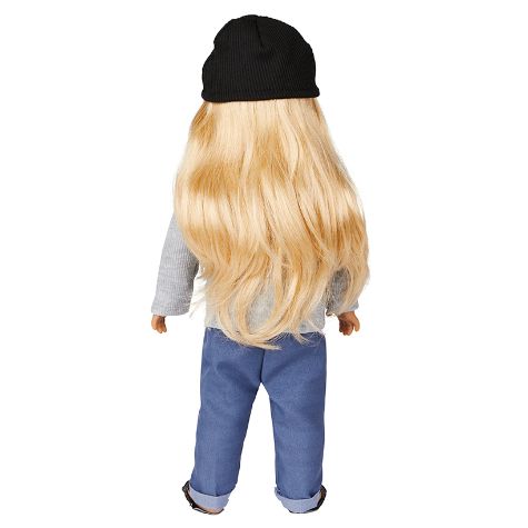 18" Girl Dolls - Blonde Hair/Black Hat