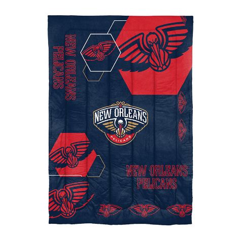NBA Hexagon Comforter Sets - Pelicans Twin