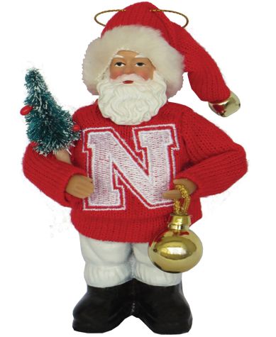 Collegiate Santa Ornaments - Nebraska