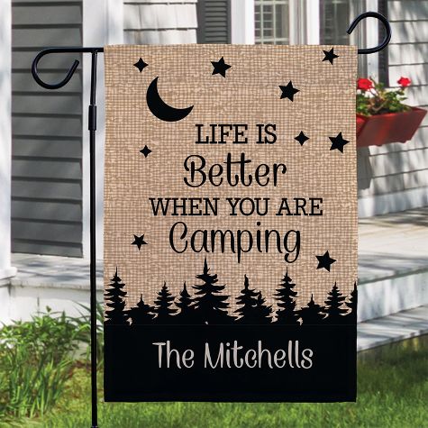 Personalized Camping Garden Flags - Life is Better