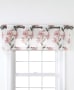 Lily Floral Semi-Sheer Window Panel or Valance - Coral Valance