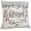 Cotton Boll Accent Pillows - Blessed 17" Pillow