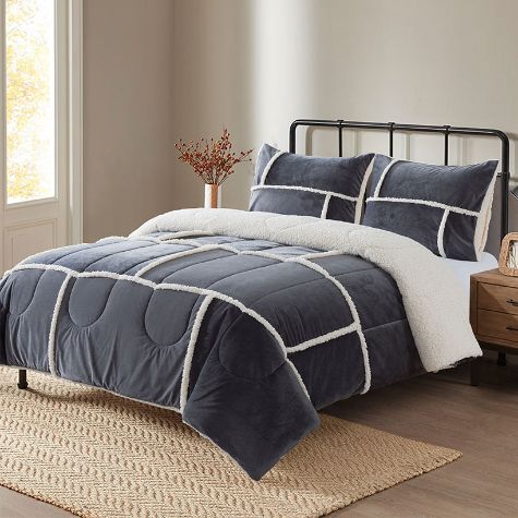 Plush Sherpa Bedding - Twin Comforter Set