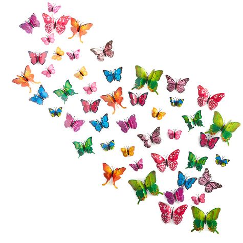 Set of 48 Decorative Butterflies