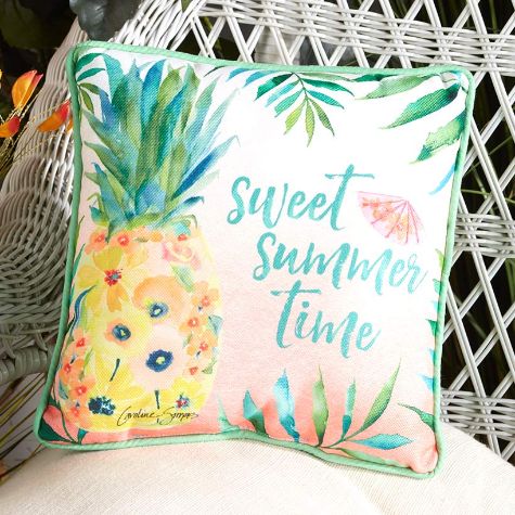Indoor/Outdoor Fruity Tropical Pillows - Sweet Summer Time