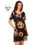 Comfortable Knit Printed Dress with Pockets