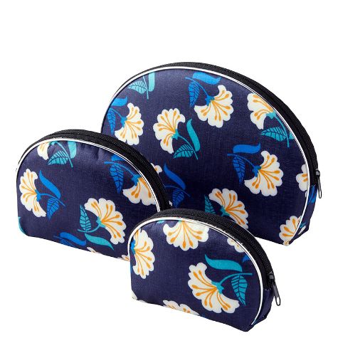 Set of 3 Zippered Cosmetic Bags