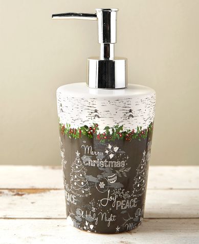 Gray Chalkboard-Look Holiday Bath Collection