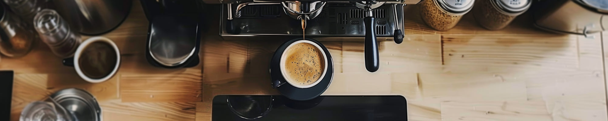 Overhead shot of espresso on counter