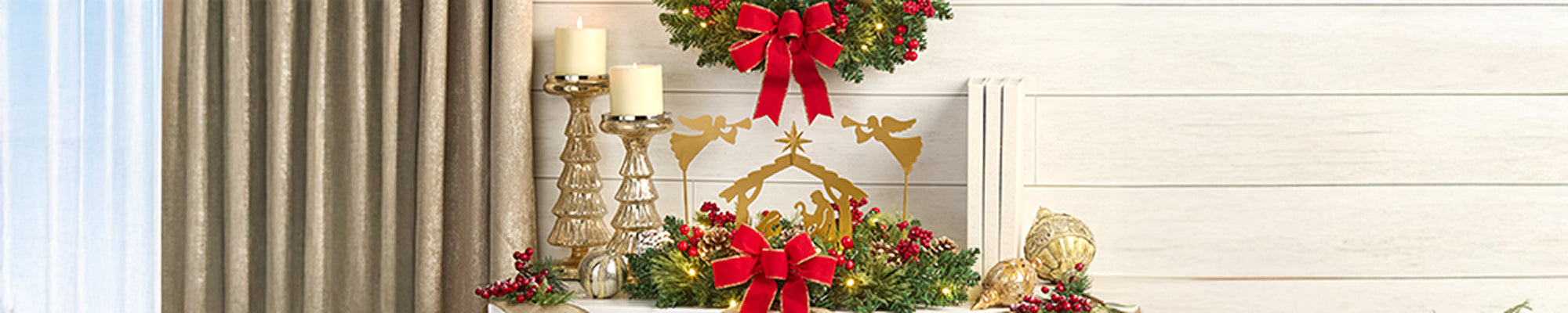 Red & gold theme christmas decor