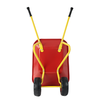 Children's metal trolley, Load-bearing capacity: 33LBS,children's heavy vehicle, metal structure two-wheeled trolley, steel pallet, can be used in gardens, loading leaves, soil, sand, etc. (red) - image 2