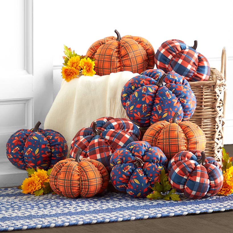 Decorative Harvest Plush Pumpkin