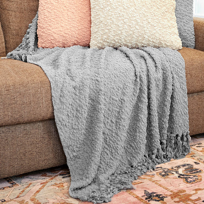 Snow Flocked Chenille Throw