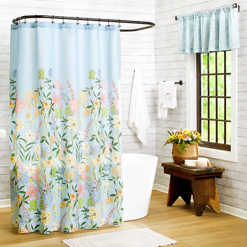 Spring Willow Shower Curtain or Valance