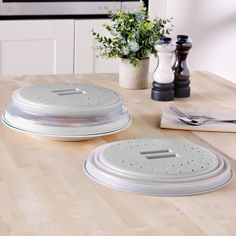 Collapsible Microwave Splatter Guard and Colander