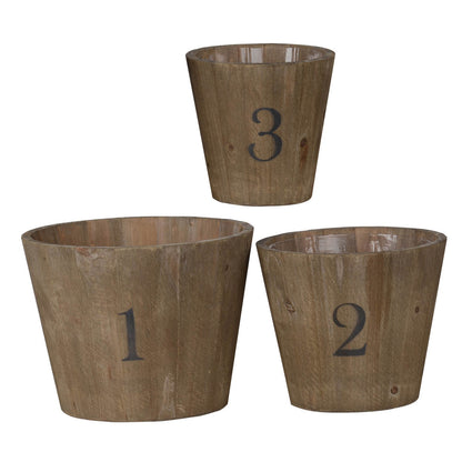 Set of 3 Thornton Flower Planter, L:8.3x8.3x6.5", M:6.8x6.8x6.1", S:5.3x5.3x5.1" - image 2