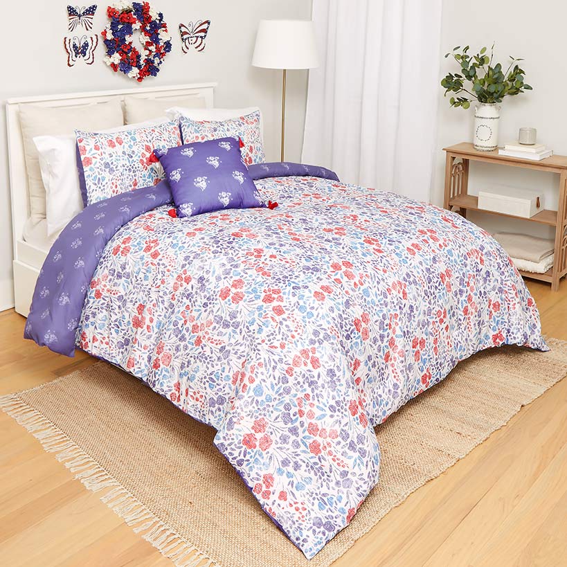 Liberty Floral Reversible Comforter Set or Accent Pillow