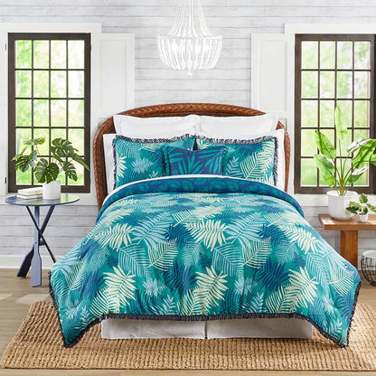 Summer Palm Reversible Comforter Set or Decorative Pillow