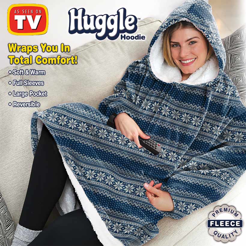 Huggle™ Hoodie - Ultra Plush, Unisex Wearable Blanket, One Size Fits All