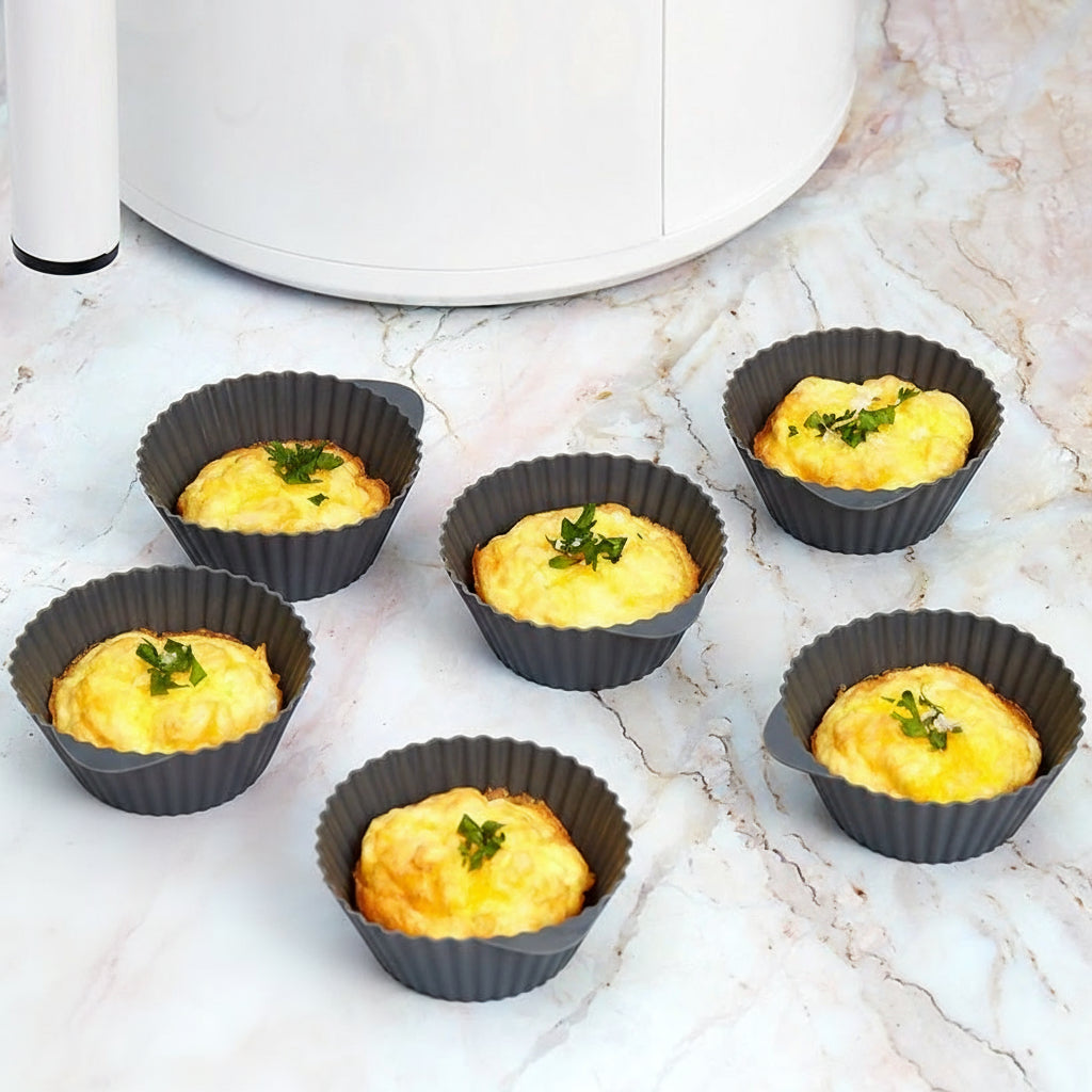 Silicone Mini 3" Air Fryer Baking Cups - Set of 6