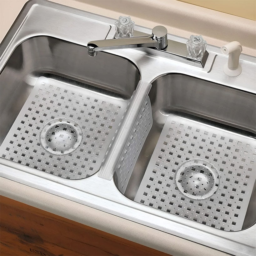 Sink Mat Drain Pad Protector Non Slip Set of 2