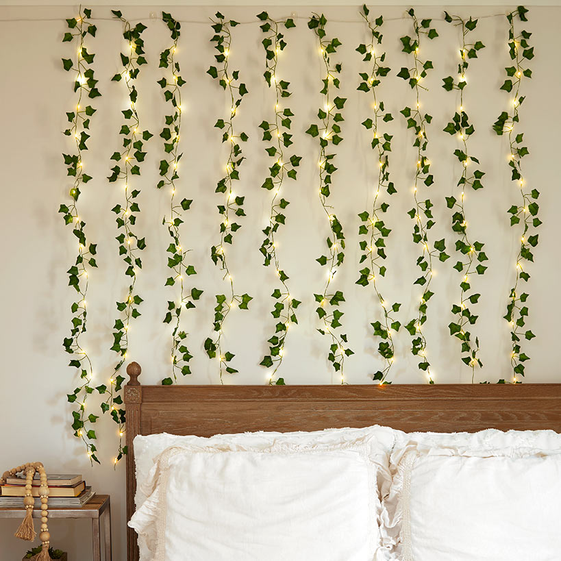 Lighted Ivy Wall Curtain String Lights - Battery Operated