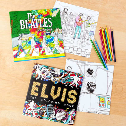 The Beatles or Elvis Adult Coloring Book Relaxation Stress Relief