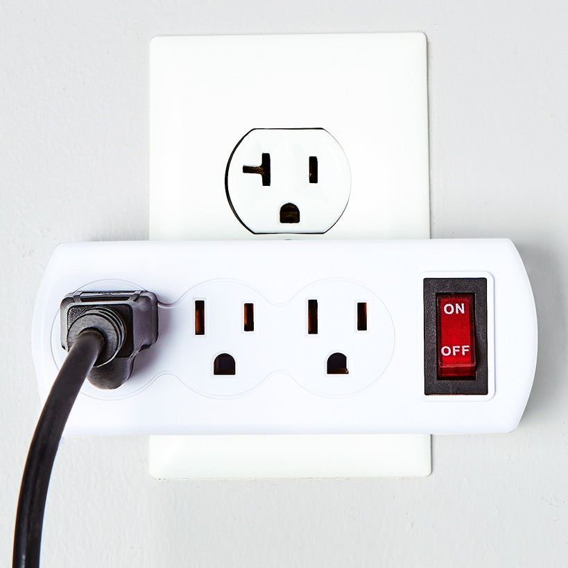 Triple Outlet Plug Adapter On/Off Switch Energy Saving ETL Listed