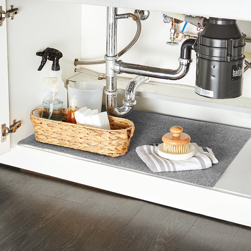Drymate® Under Sink Waterproof Polyester Cabinet Mat 24" X29"