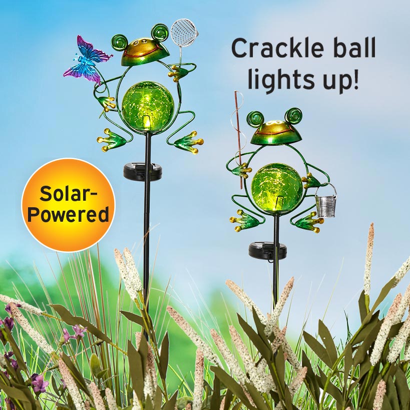 Solar Powered Frog Garden Stake