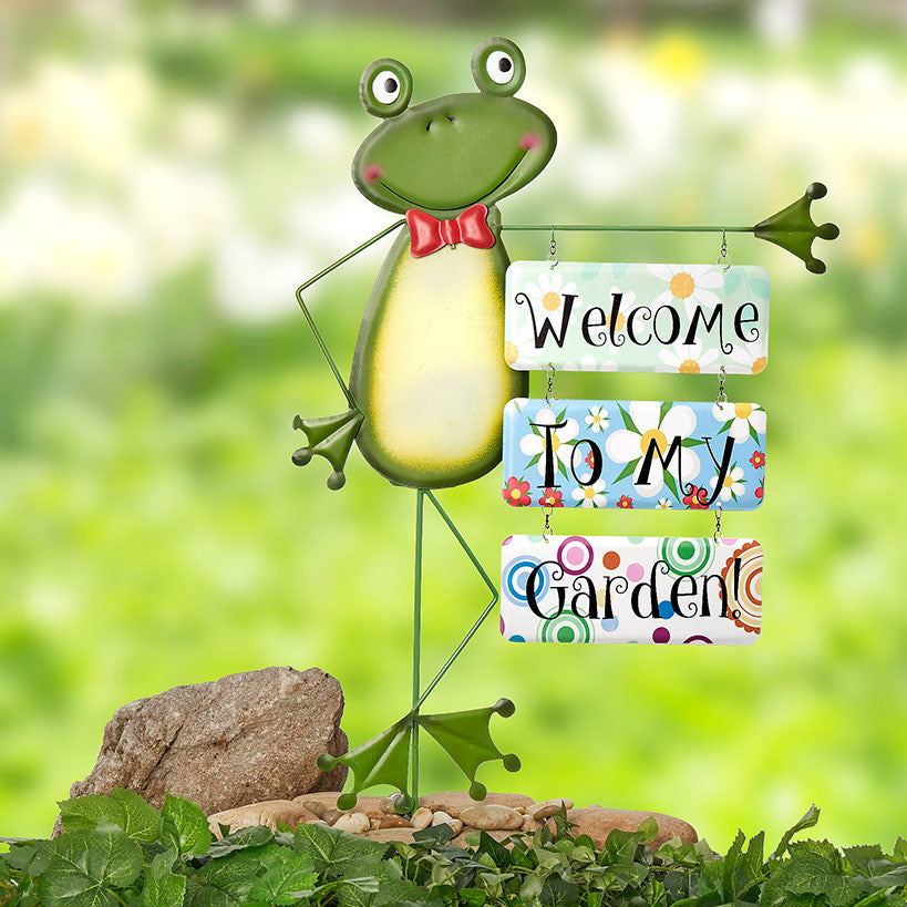 Outdoor Frog Garden Stake – Welcome to My Garden Design