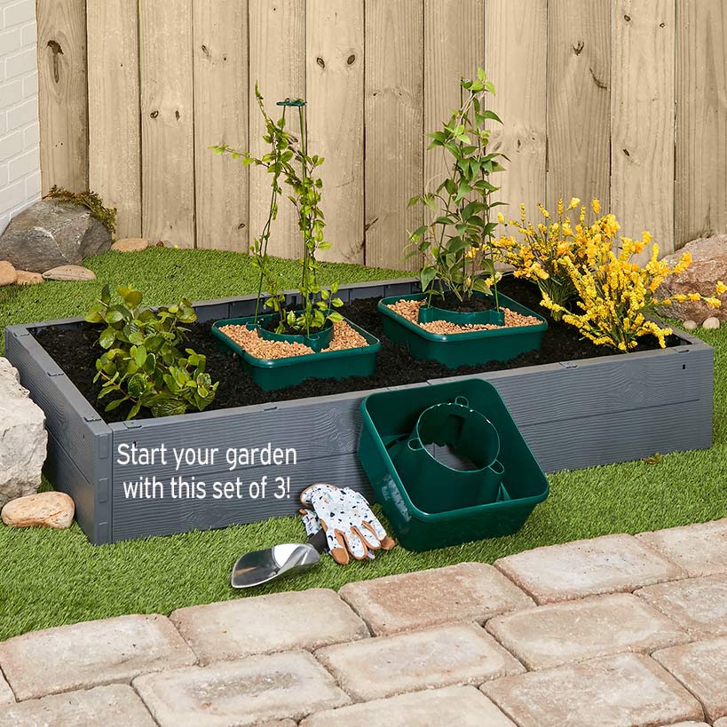 Set of 3 Starter Plant Boxes-Outdoor Gardening