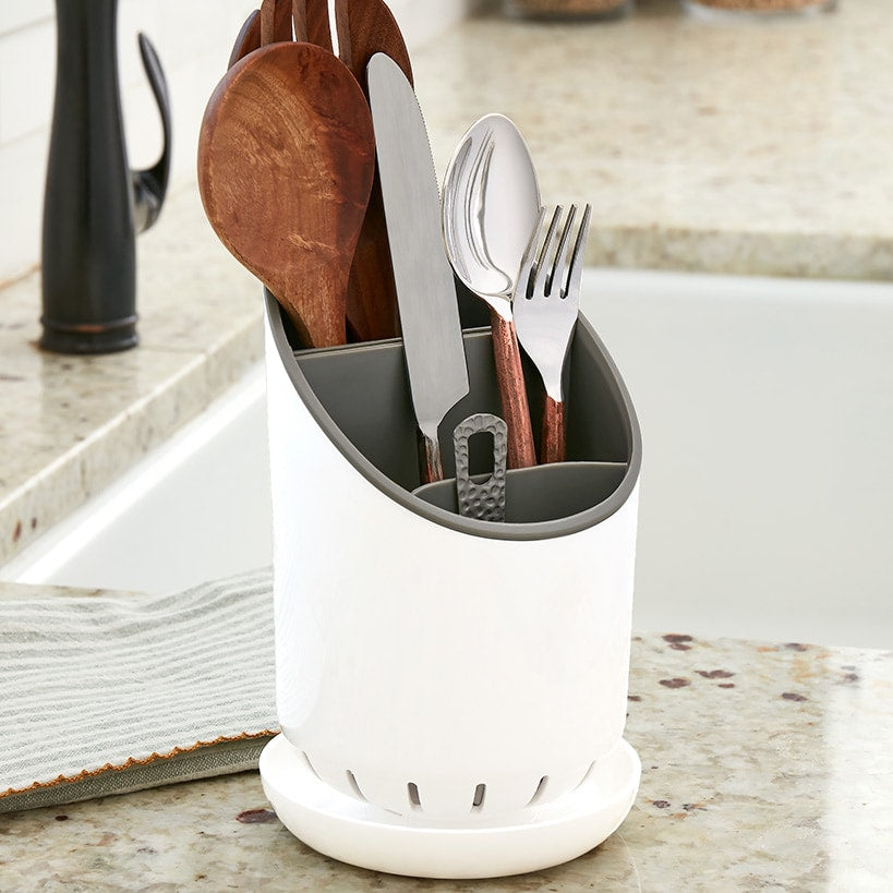 Kitchen Utensil Holder with Drip Tray