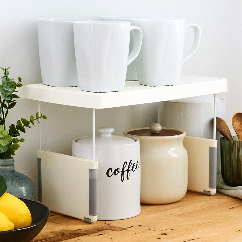 Adjustable Shelf for Kitchen Cabinet or Countertop