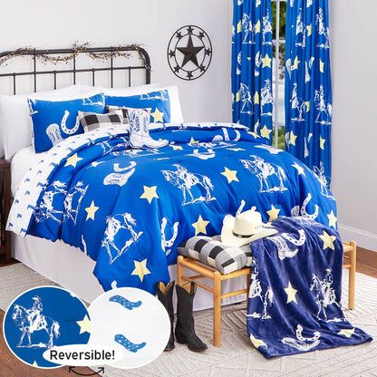 Buckaroo Cowboy Full/Queen or King Comforter Set, or Decorative Pillow