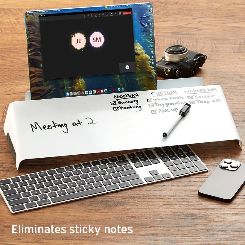 Desktop Dry-Erase Reminder Whiteboard with Marker/Eraser