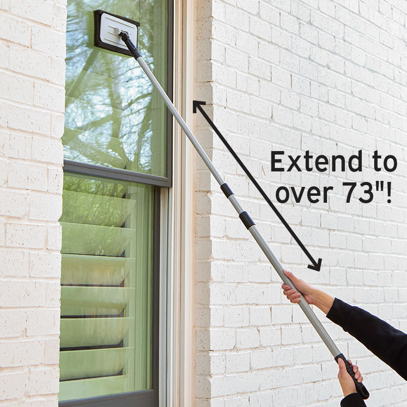 Home Exterior Cleaning System With Telescoping Pole Or 3 Pad Refills
