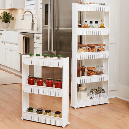 Slim Utility Kitchen Storage Cart with Wheels