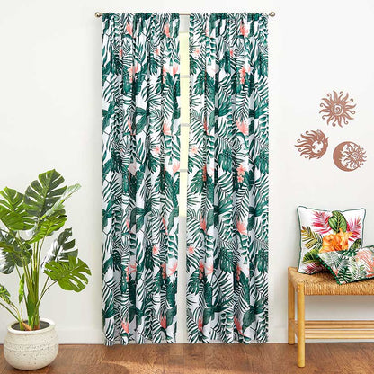 Palm Floral Window Panel 50" x 63" or 50" x 84"