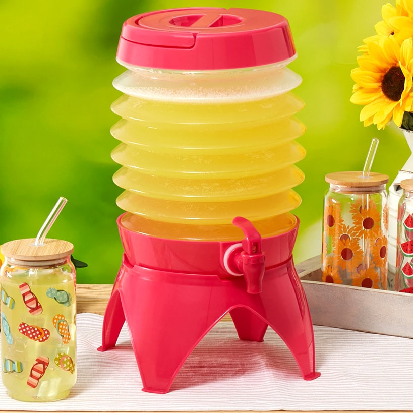 Collapsible Drink Dispenser with Stand - Outdoor, Camping, Party